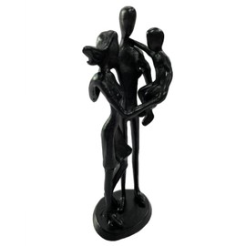 Briskfeel Passionate Family Sculpture Art Iron Statue Romantic Metal Ornament Couple Figurine Home and Office Decor (A1 Family)