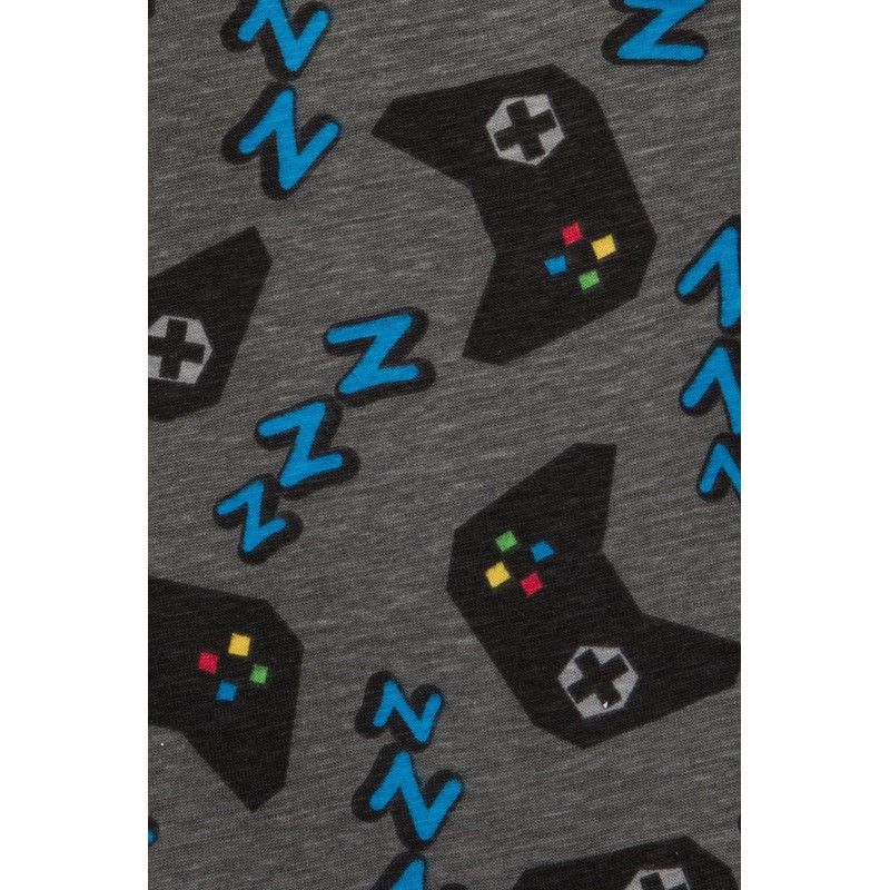 ThePyjamaFactory Boys Short Gamer Pyjamas 9 to 15 Years Black