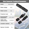 100PCS MC4 Soar Connectors Solar Panel Cable Connectors 1000V 30A