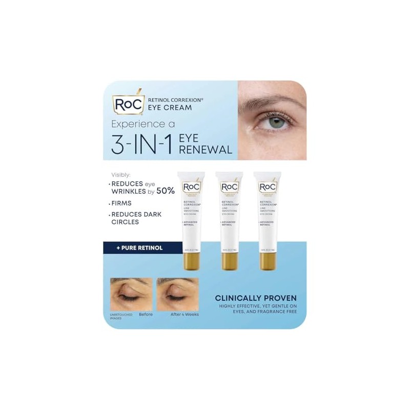 Eye See RoC Line Smoothing Eye Cream, 0.6 Fluid Ounce