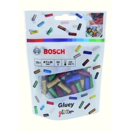 Bosch 2608002006 Mini Stick Glitter 70tlg. (glitzernde Colle Stick, Accessori per colla penna gluey)