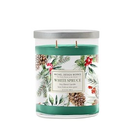 Michel Design Works White Spruce Medium Tumbler Candle, 14 Ounce