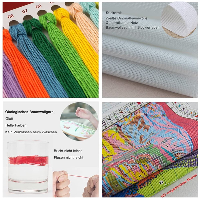 Leczany DIY Cross Stitch Kit: Complete Range of Pre-Printed Starter