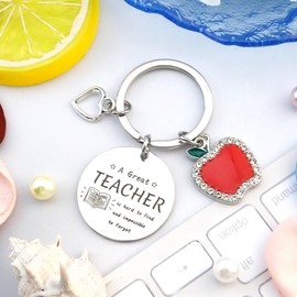Teacher Gifts,Teacher Appreciation Gifts,Teacher Valentines Day Gifts,Teacher Christmas Gifts,Teacher Keychain,End of Year Teacher Gifts for Women,Teacher Retirement Gifts,Thank You Teacher Gifts