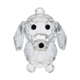 VOSAREA Crystal Dog Figurine Decoration Glass Dog Puppy Sculpture Table Art Crystal Animal Figurine Collectable Desk Decoration Ornaments