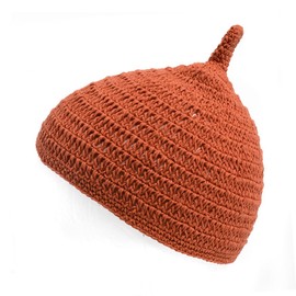 CasualBox Baby REOM Cotton Acorn Watch, 5 Colors, Baby Size, Baby Knit Hat, Baby Celebration Knit Cap, Charm, orange