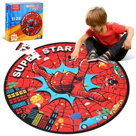 Spider Floor Puzzle for Kids 4-8, Large 70 Piece Puzzles for Kids 3-5,Jigsaw Puzzle for Kids Ages 4-8, Preschool Toys Christmas Birthday Gifts for 3 4 5 6 7 8 Years Old Toddlers Boys Girls Children