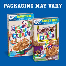 Cinnamon Toast Crunch Cinnamon Toast Crunch Breakfast Cereal, Crispy Cinnamon Cereal, Family Size, 18.8 oz Cereal Box