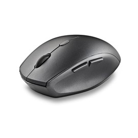 NGS BEE Black - Kabellose Maus, Ergonomische Maus mit leisen Tasten, 5 Tasten und Scrollrad, 2.4 GHz Funkverbindung, Rechtshänder Spezial, einstellbare DPI, Schwarz