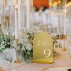 HOODO Frosted Arch Acrylic Table Numbers 1-20 with Stands, 5"x7"