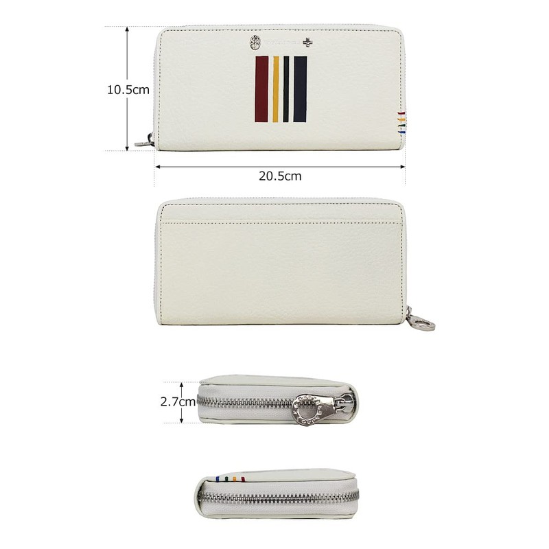 Castelbajac Quattro 058626 Round Zipper Long Wallet with Coin Purse,