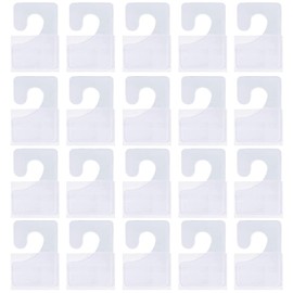 Jomevia Clear Self Adhesive Hang Tabs Hooks Plastic Display Hand Tabs J-Hook Folding Tab for Store Retail Display(200 Pieces)