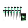 NEWOTE 12PCS Green LED Outdoor Plastics Garden Solar Powered Landscape Light Lamp Patio Lawn Decoration Lights