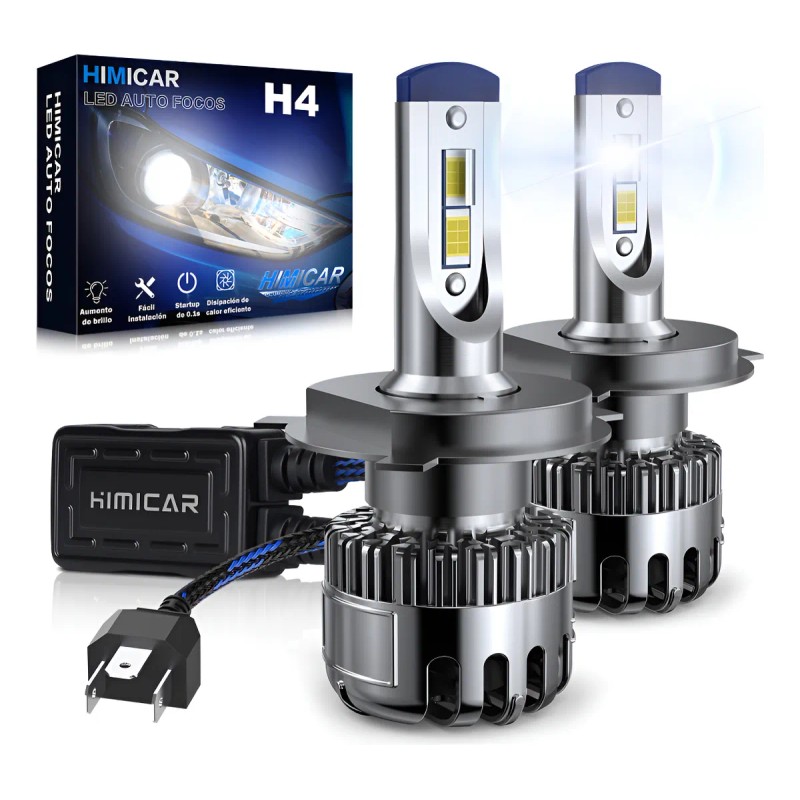 Luces Led Para Autos Kit 24000lm Faros Luz Carro H4