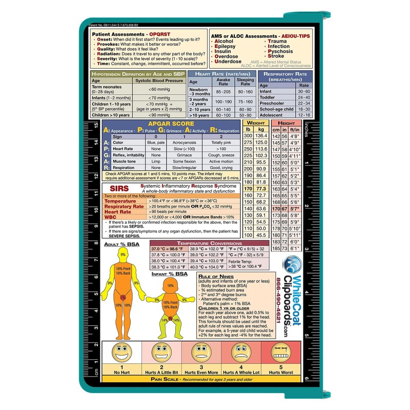 WhiteCoat Clipboard- Teal - EMT Edition