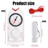 Orientation Compass, Compass Hiking, 2 Compass Set with 2 Whistles,