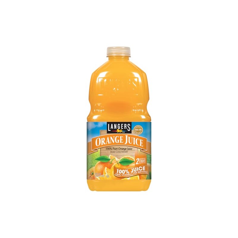Langers 100% Orange Juice, 64 fl oz (Pack of 8)
