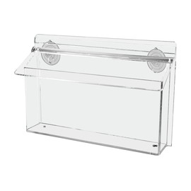 Marketing Holders Suction Cup Outdoor Brochure Holder Holds 11" x 4" Trifolds Window or Glass Wall Includes Take One Sticker Clear Acrylic Mail Box
