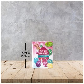 Heitmann Eierfarben - Creative Colouring & Craft Set - 5 Egg Colouring Tablets in Yellow, Red, Purple, Green and Blue + Sticker Sheet, Rabbit Faces and Egg Cups