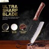 Chef Knife SliceElite 3-Piece Hand-Forged Butcher Knife Set: Chef, Cleaver,