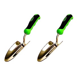 Garden Guru Super Strong Titanium Garden Trowel Hand Shovel - Rust Resistant - Ergonomic Handle - Perfect Tool for Gardening, Weeding, Transplanting and Digging in Garden Beds (2 Pack)