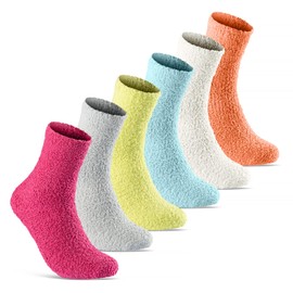 sockenkauf24 6 | 12 | 20 pairs, cuddly socks, plain colour, bed socks, ladies, cuddly socks, house socks - 37413 - 35/42