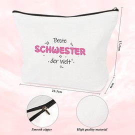 Schwester Geschenk für Schwestern,Geburtstagsgeschenk Muttertagsgeschenk Geschenke für Schwestern Weihnachten,Kosmetiktasche,Beste Grosse Schwester Geschenke Mädchen Geburtstag Valentinstag