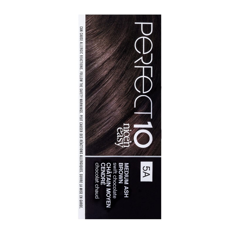 Clairol Nice'n Easy Perfect 10 Permanent Hair Dye, 5A Medium
