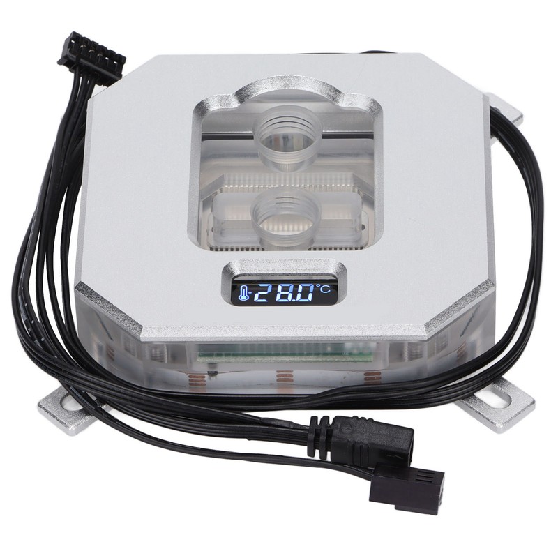 CPU Water Cooling Head VA Screen Temperature Display Computer CPU