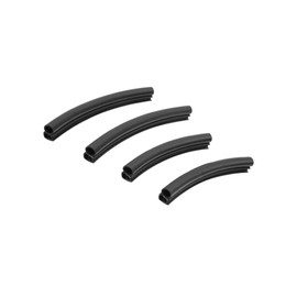 Hihaha 4pcs Black Car Door Scratch Protector Strip Edge Guard Anti-Collision Trim Durable Material
