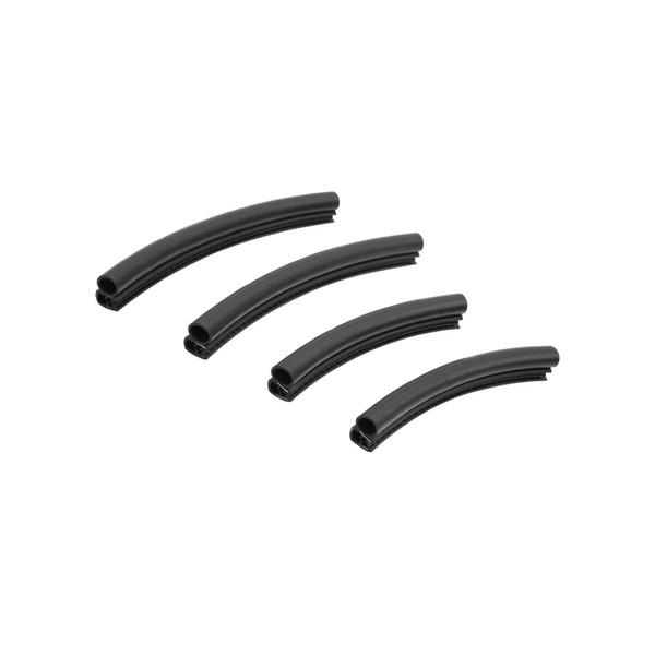 Hihaha 4pcs Black Car Door Scratch Protector Strip Edge Guard