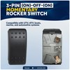 Five Oceans 3-Pin (On)-Off-(On) Momentary Rocker Switch, Waterproof, 12V, for