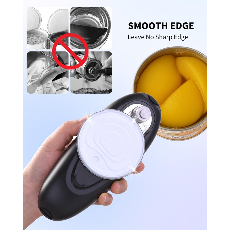 CIRCLE JOY Electric Can Opener, One-Touch Automatic Can Opening with