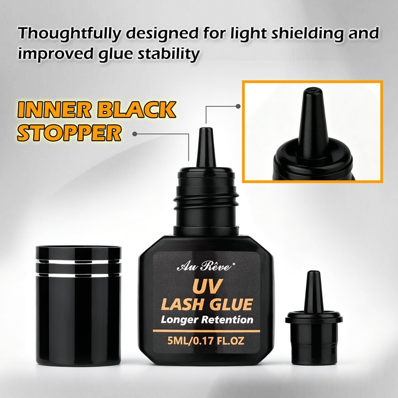 UV Lash Glue Eyelash Extension Glue 5ml 7-8 Weeks Retention