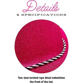 Toyland® 3 Pack - 13" Pink Glittery Cowboy Hats - Festivals, Concerts, Costumes and Hen Party Supplies - 10 Colours Available