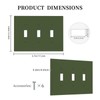 Wmhusu Light Switch Covers Olive Green 3 Gang Wall Plate