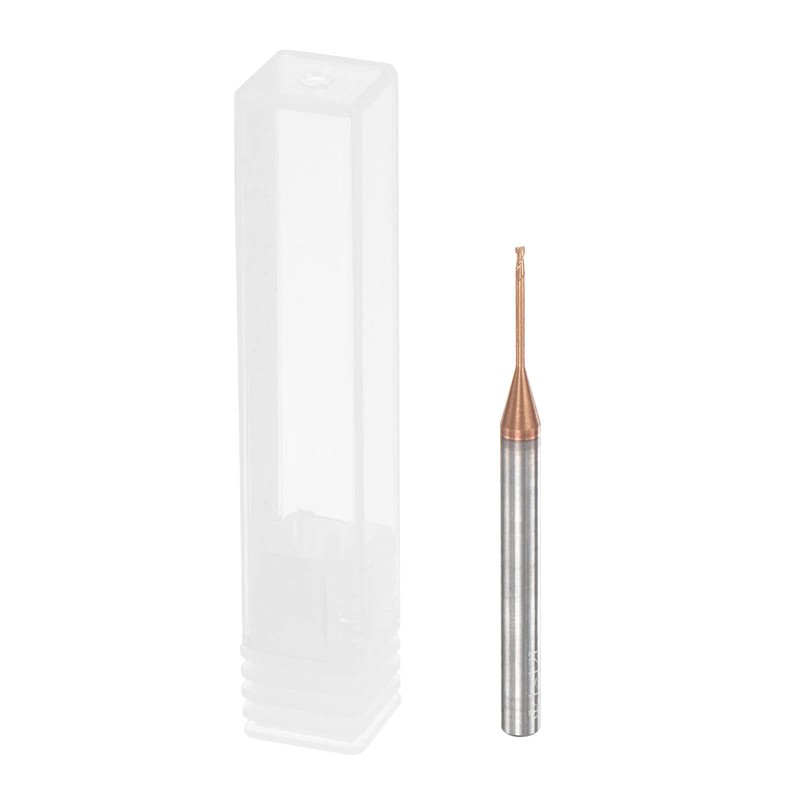 sourcing map Square Nose End Mill, 1mm Solid Carbide AlTiSin