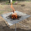 Portable Fire Pit Foldable Stainless Steel Mesh Fireplace with Carry