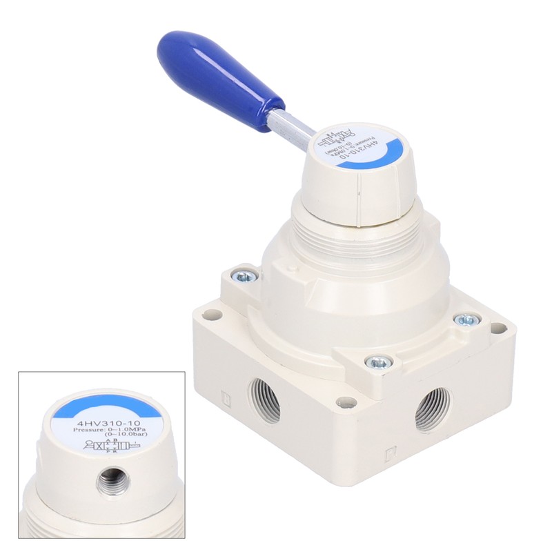 Air Hand Valve Pneumatic Rotary Lever Flow Control 3 Position