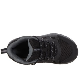 Merrell OAKCREEK MID LACE WTRPF Hiking Boot, Black/Grey, 11 Wide US Unisex Big_Kid