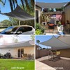 Patio Sun Shade Sail Canopy, 16' x 24' Edge Double-Layer