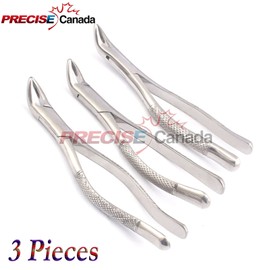 PRECISE CANADA: Set of 3 Dental EXTRACTING Forceps #151 Dental Extraction Instruments