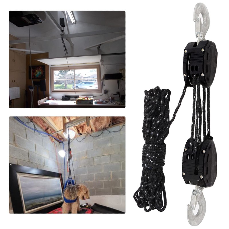 XSTRAP STANDARD Heavy-Duty 2,000LB 50 Feet Reflective Rope Hoist Pulley