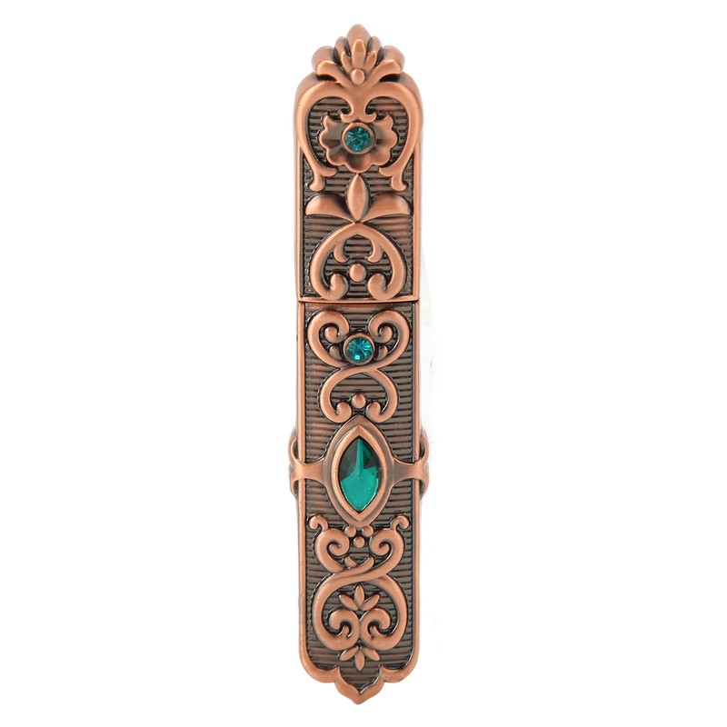 Vintage Needle Case Set Rhinestone Carved Pattern Fashionable Sewing Needles