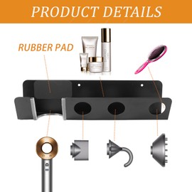 WIGERLON Dyson Hair Dryer Holder Wall Mount,Dyson Blow Dryer Holder for Blow Dryer Accessories