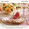 MACKENZIE-CHILDS Enamel Dinner Plate, Decorative Dinnerware Plate, 10 Inches, Pink-and-White