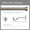 Elrene Home Fashions Serena Single Curtain Rod for Curtains and