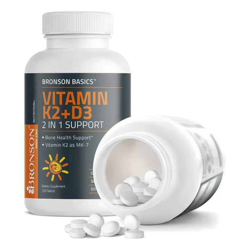 Bronson Vitamina K2 (mk7) + D3 120capsulas Bronson Hecho En