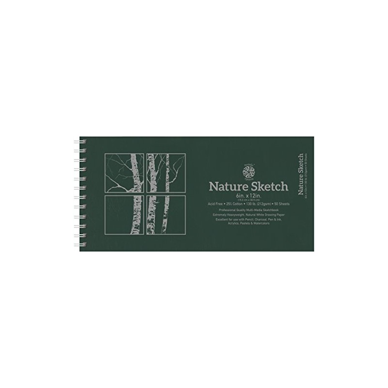 Pentalic Nature Sketch Pad, 12-Inch by 6-Inch