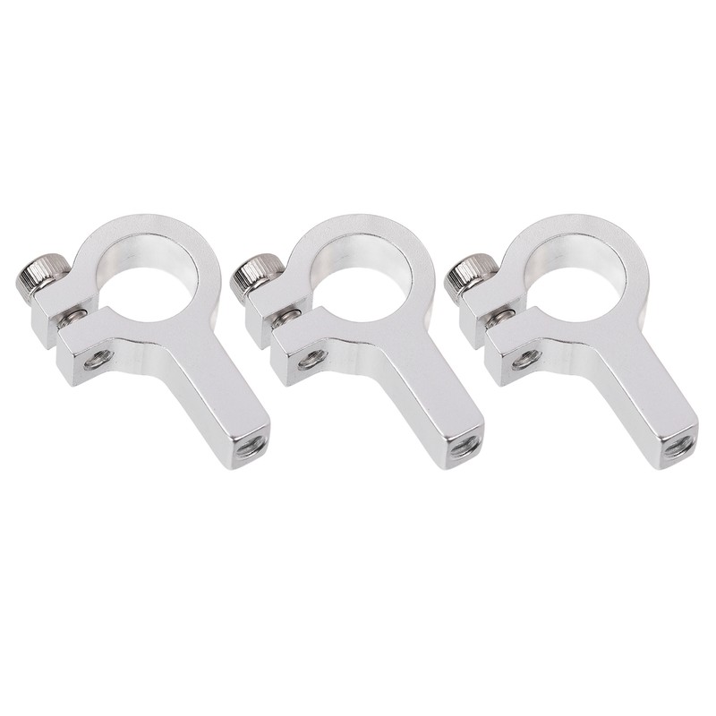 3Pcs Tube Clamp Hub Aluminum Shaft Clamping M4 Thread Mounting